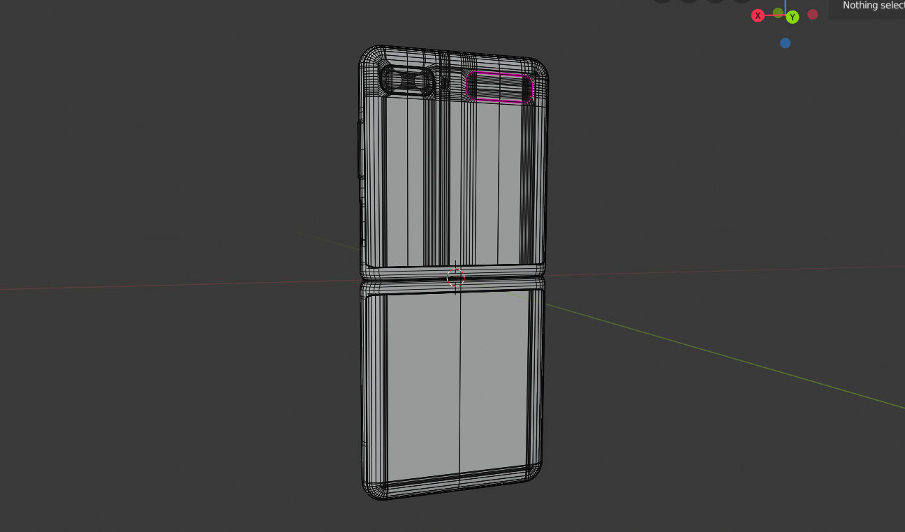 Samsung Galaxy Z Flip Thom Browne Special Edition Low-poly 3D model_6