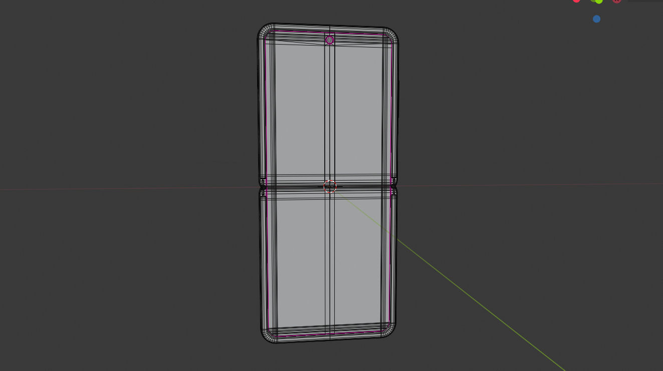 Samsung Galaxy Z Flip Thom Browne Special Edition Low-poly 3D model_5