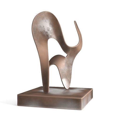 Modern Decorative Abstract Bronze Art Sculpture 04 3D model