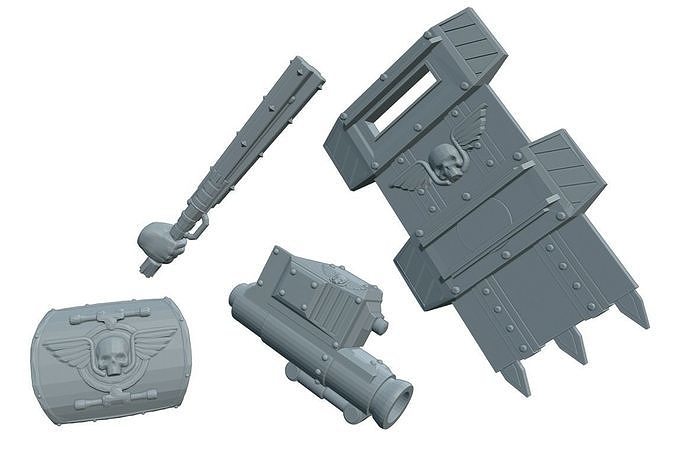 Sci Fi Ogre Weapon Set 3D print model