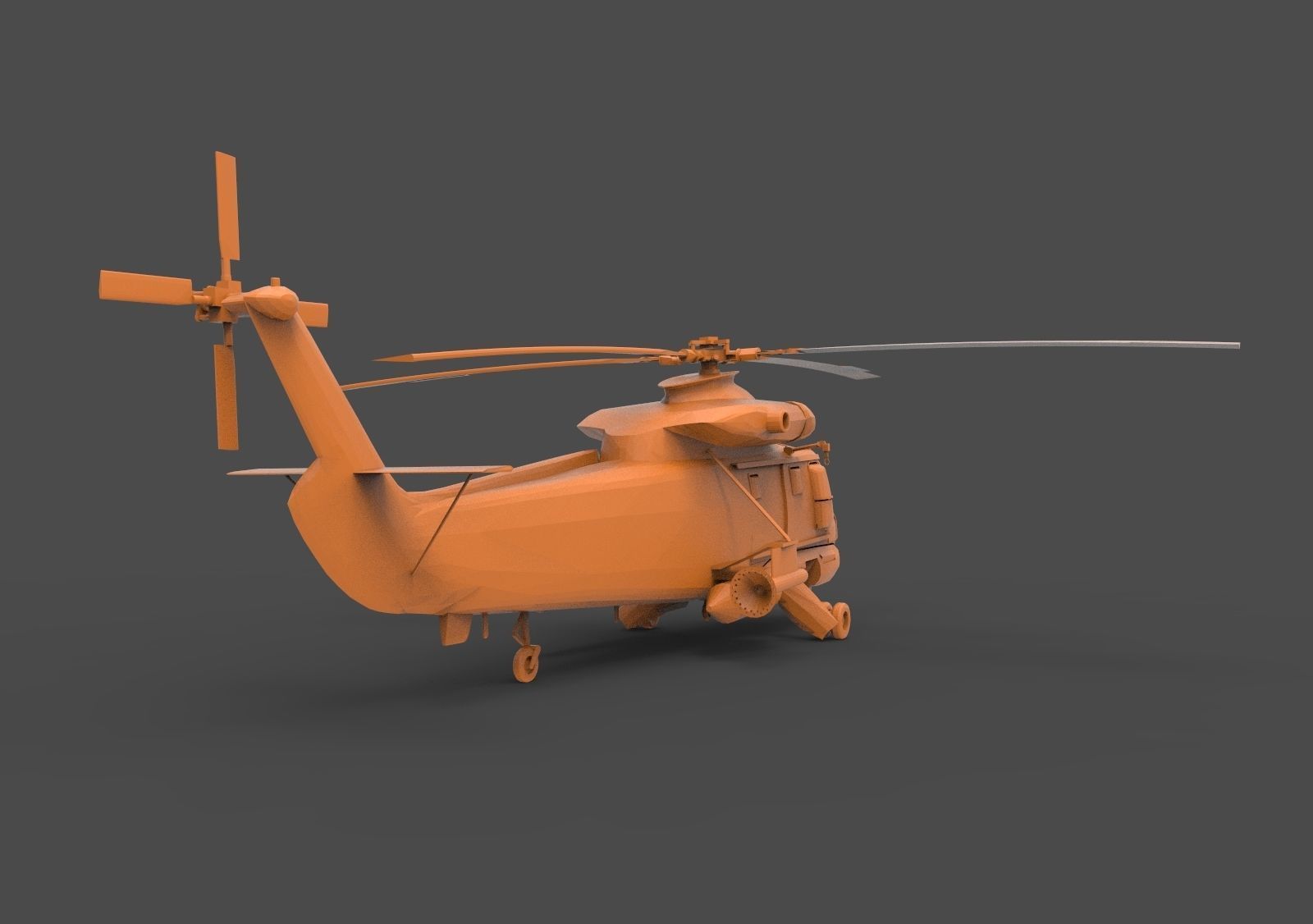 Kaman UH-2 3D print model_4