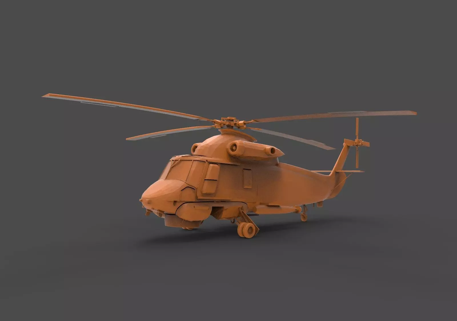 Kaman UH-2 3D print model_0
