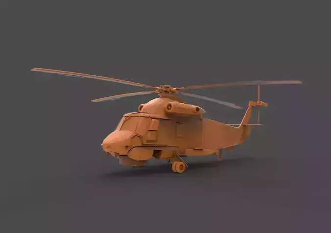 Kaman UH-2 3D print model