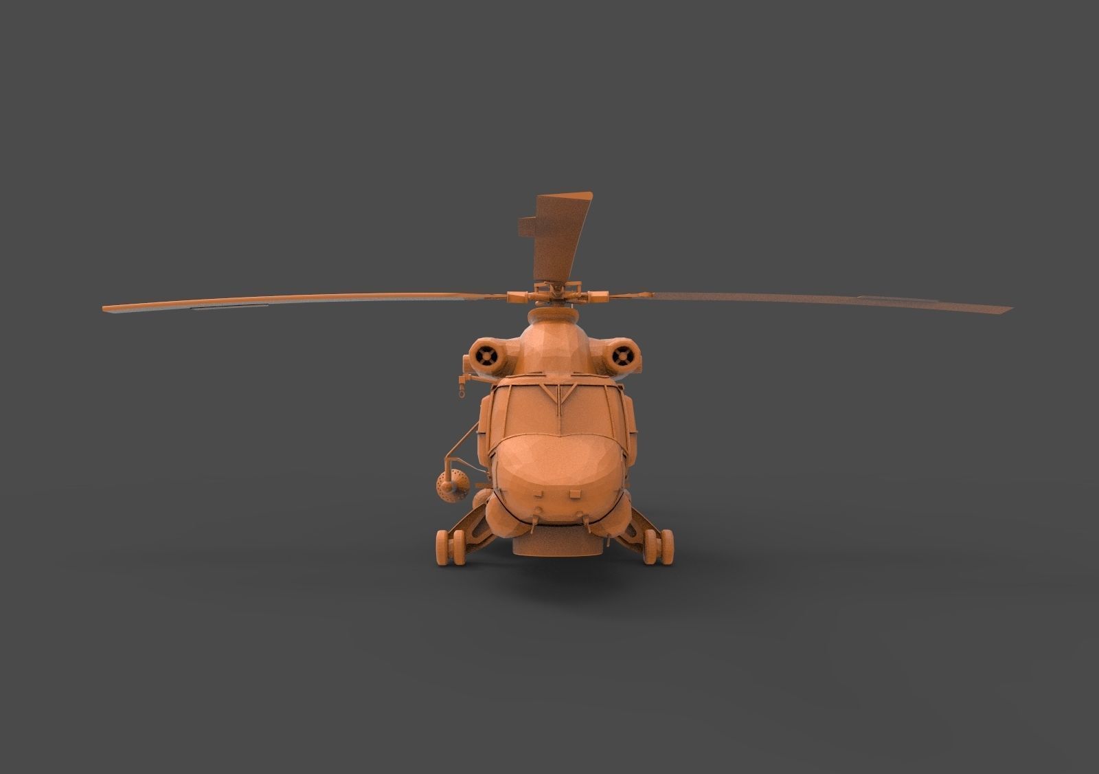 Kaman UH-2 3D print model_1