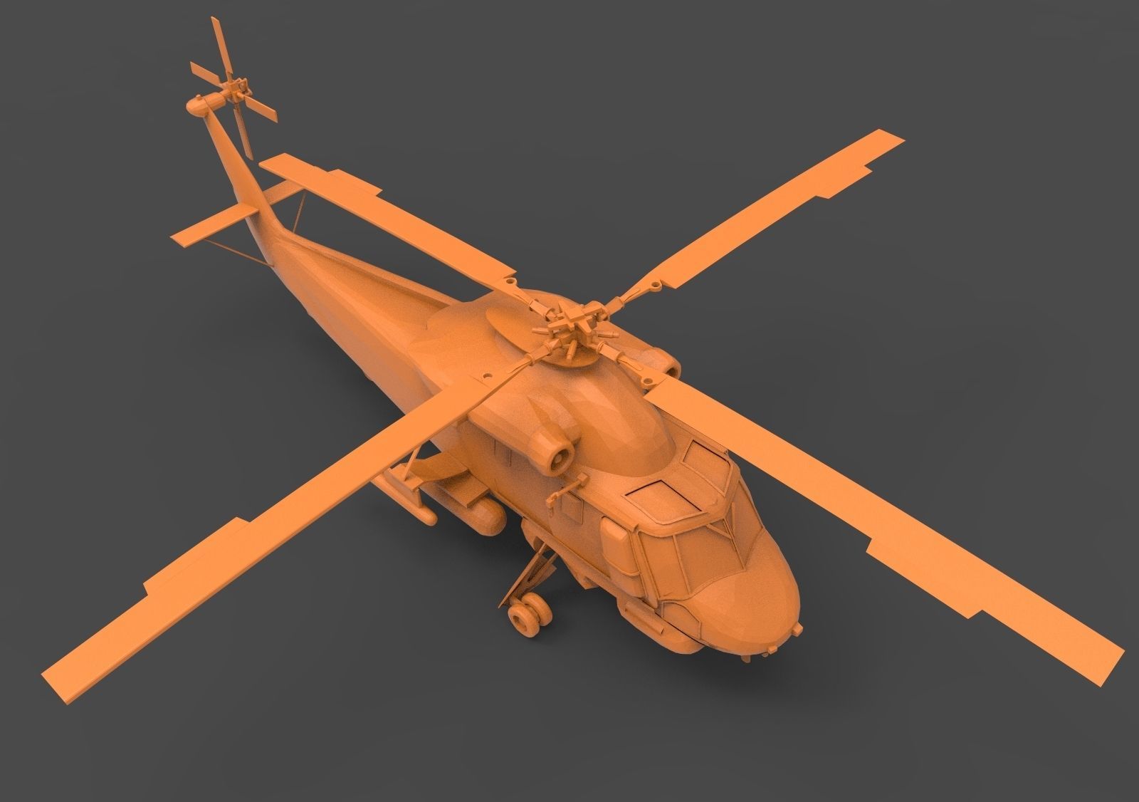 Kaman UH-2 3D print model_7
