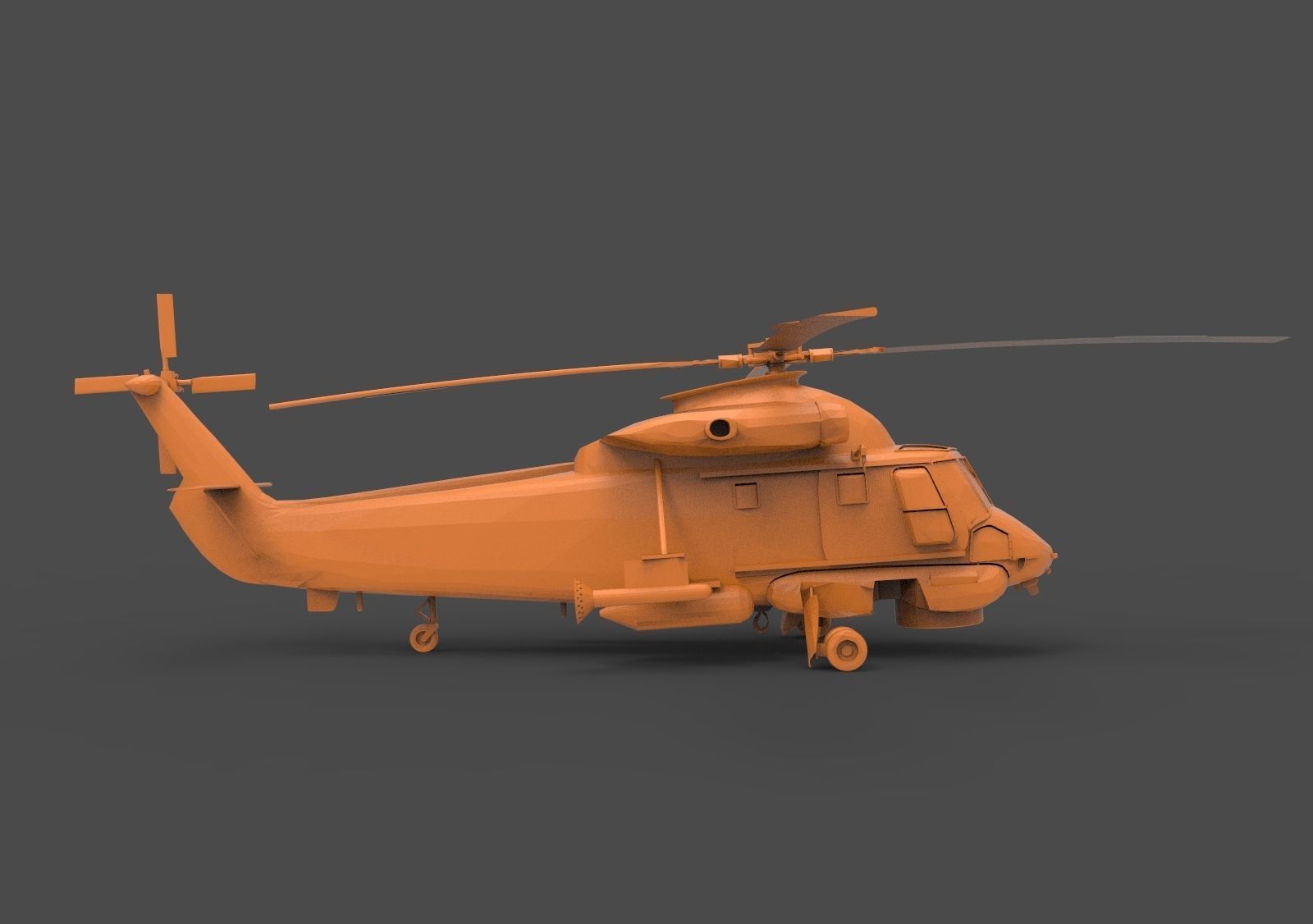 Kaman UH-2 3D print model_3
