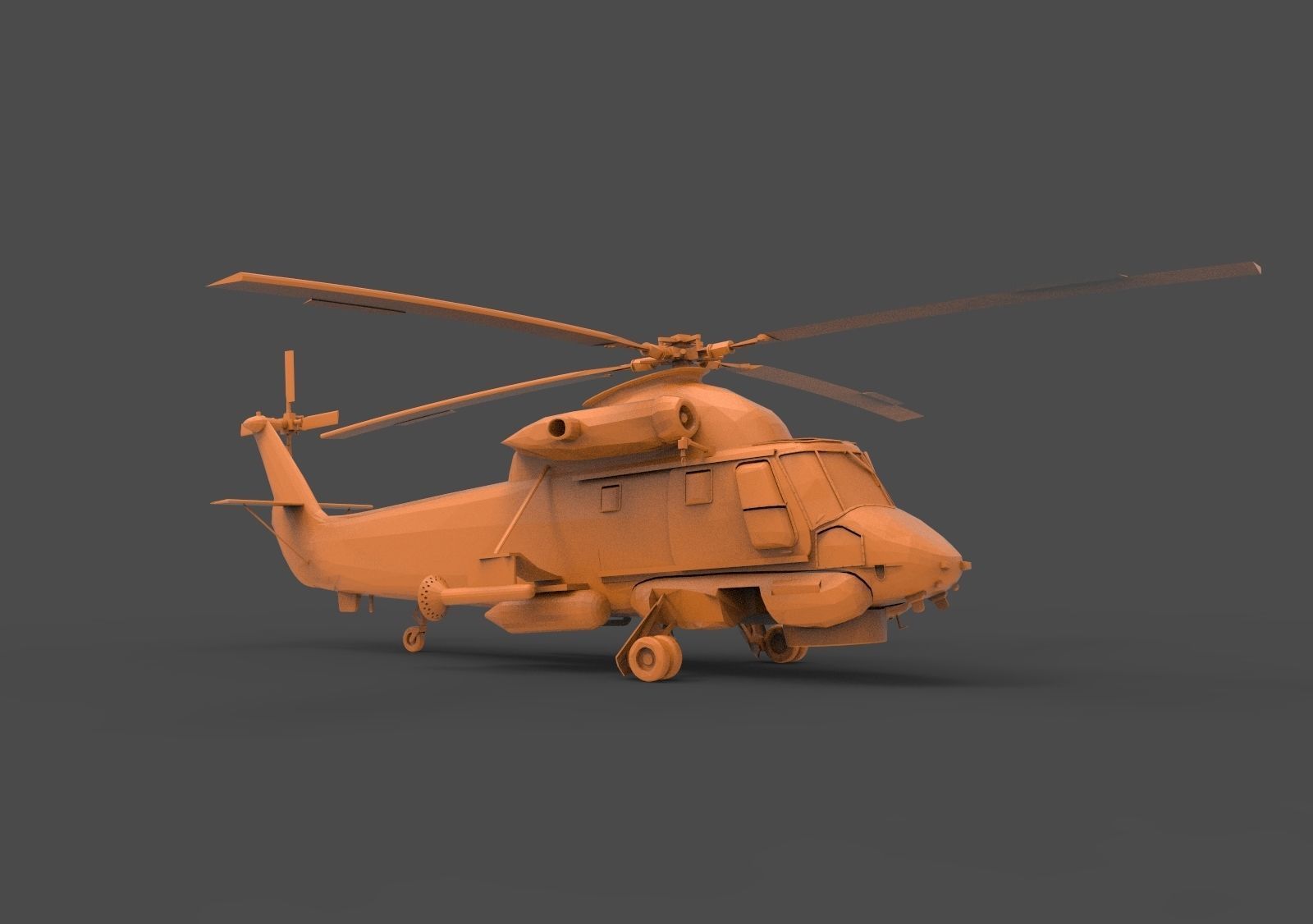 Kaman UH-2 3D print model_2