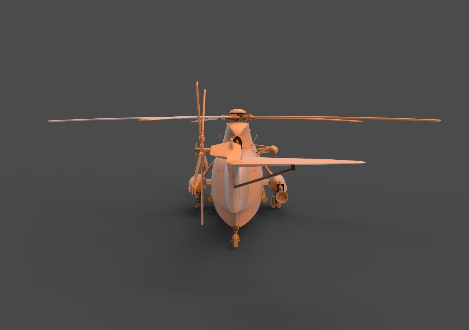 Kaman UH-2 navy 3D print model_5