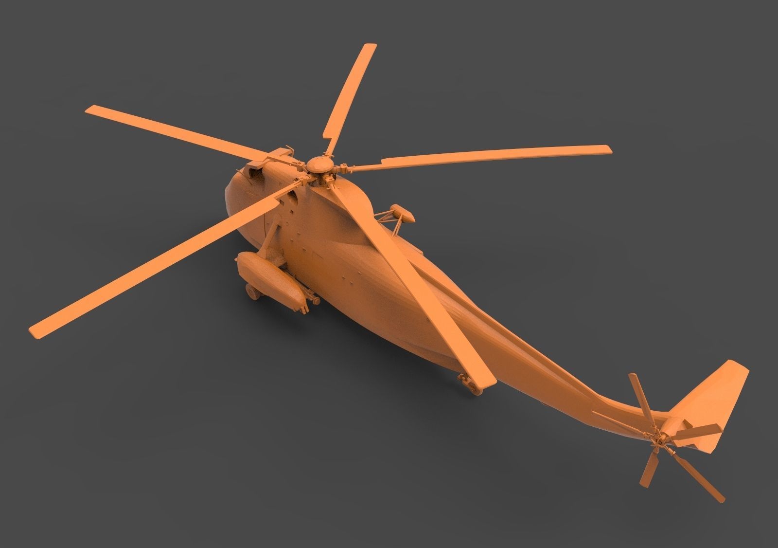Kaman UH-2 navy 3D print model_6