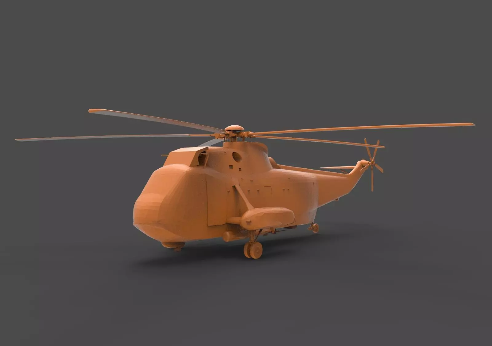Kaman UH-2 navy 3D print model_0
