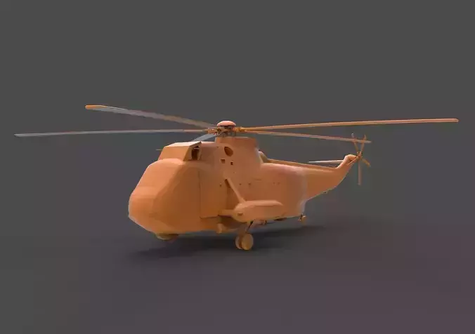 Kaman UH-2 navy 3D print model