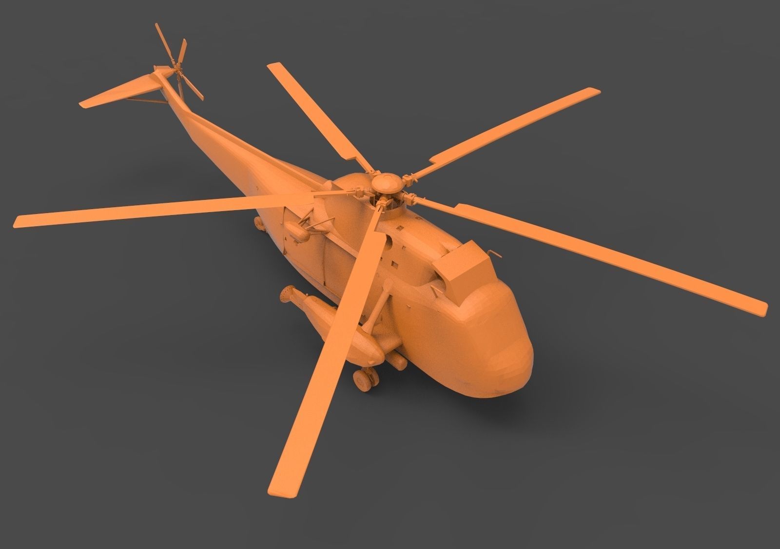 Kaman UH-2 navy 3D print model_7