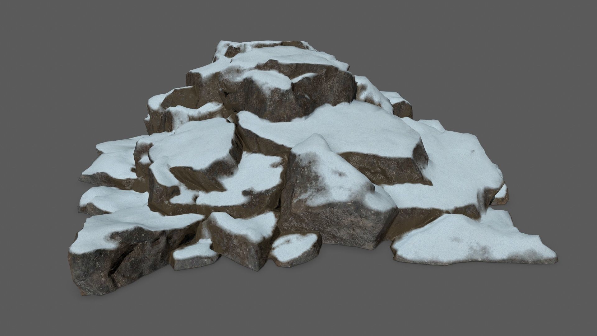 snow rocks   Low-poly 3D model_22