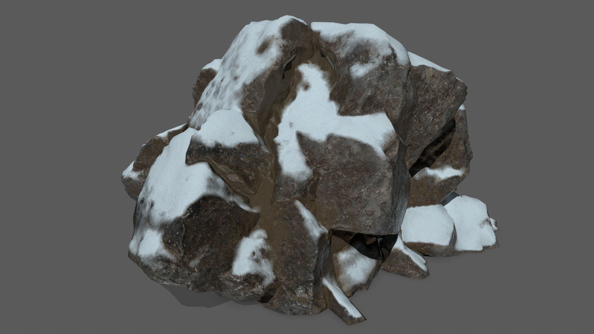 snow rocks   Low-poly 3D model_46
