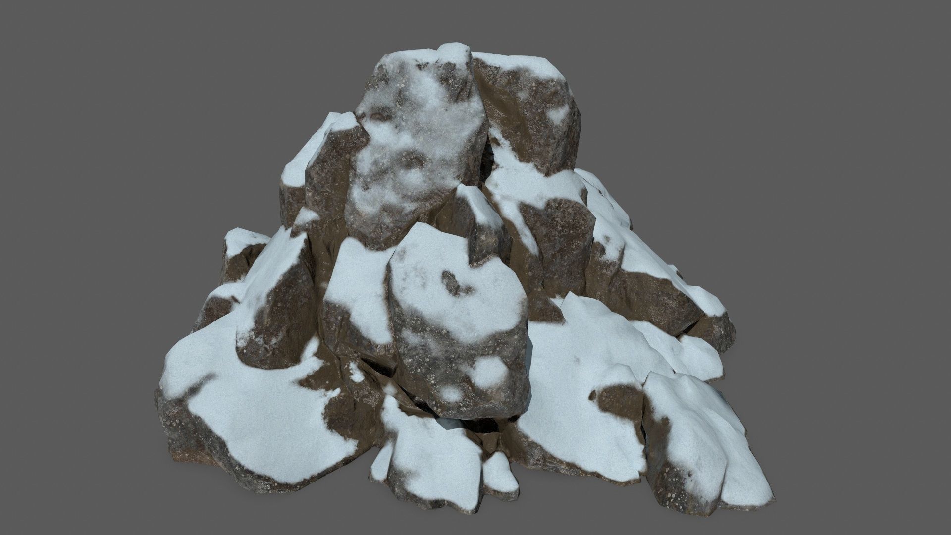 snow rocks   Low-poly 3D model_42