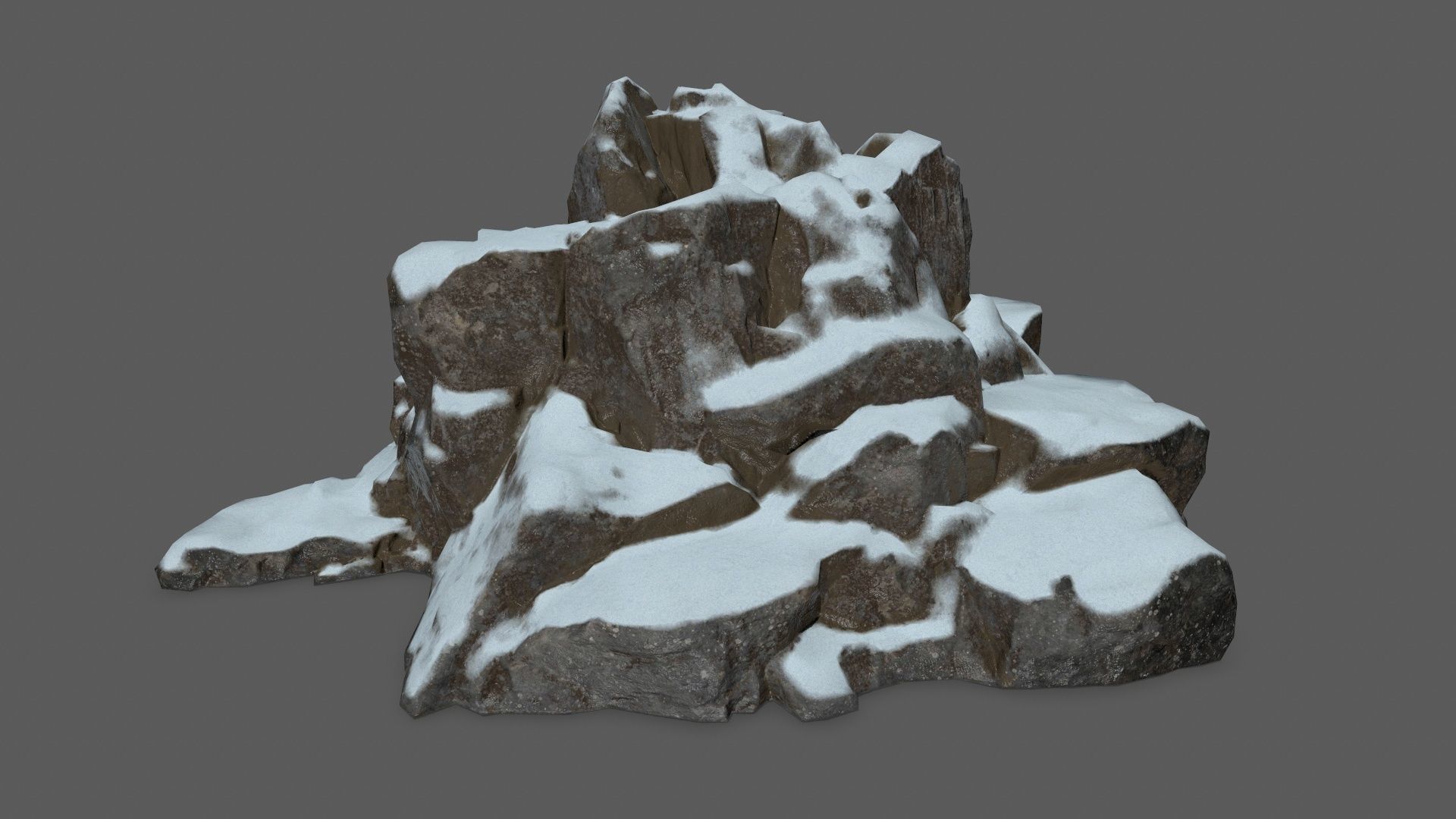 snow rocks   Low-poly 3D model_39