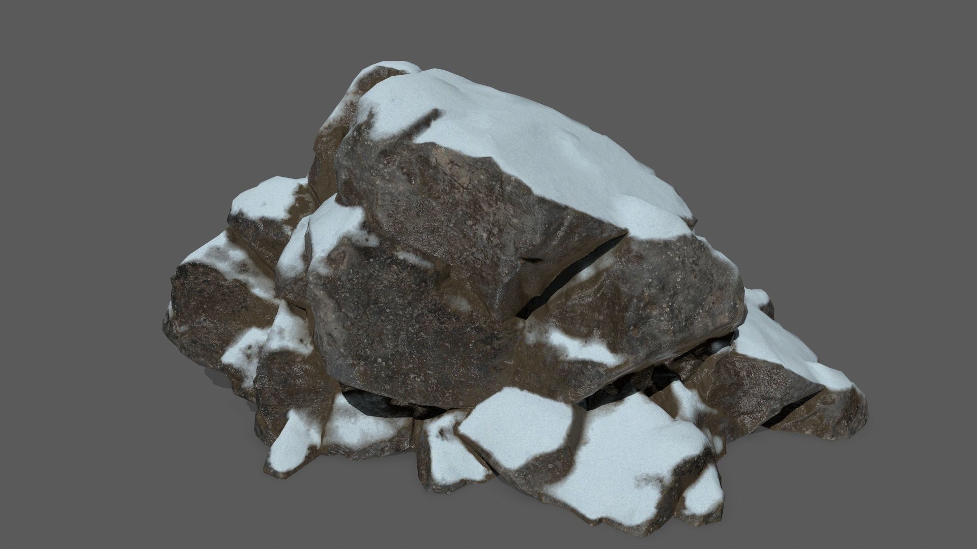 snow rocks   Low-poly 3D model_44