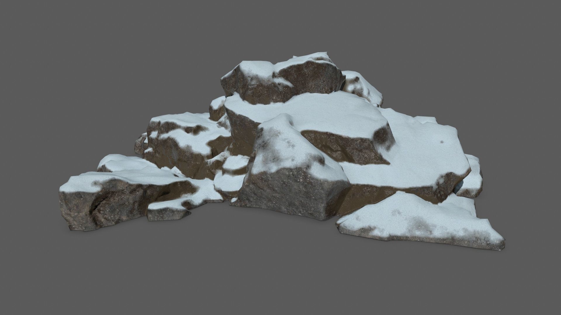 snow rocks   Low-poly 3D model_18
