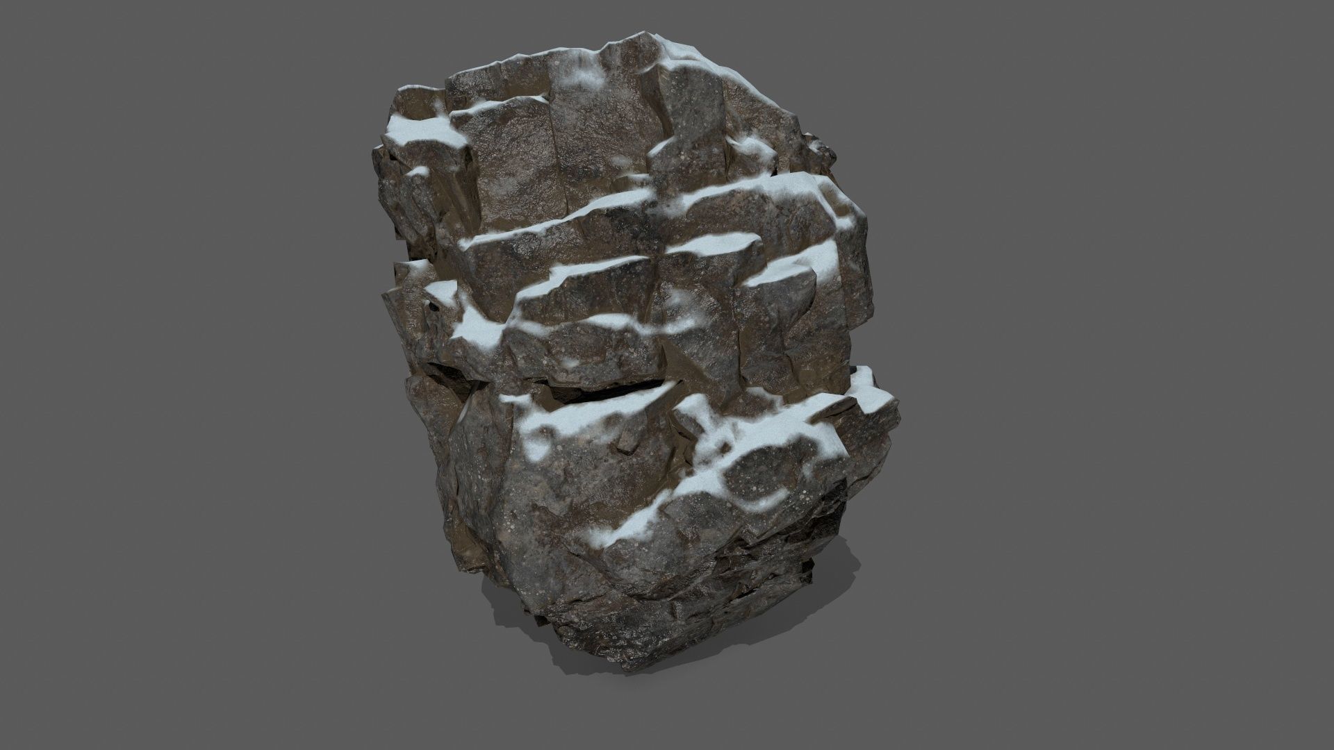 snow rocks   Low-poly 3D model_25