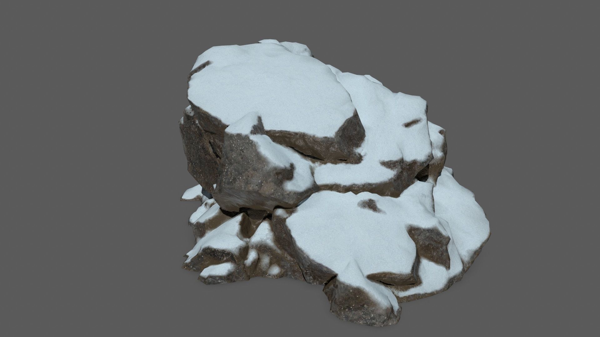 snow rocks   Low-poly 3D model_37