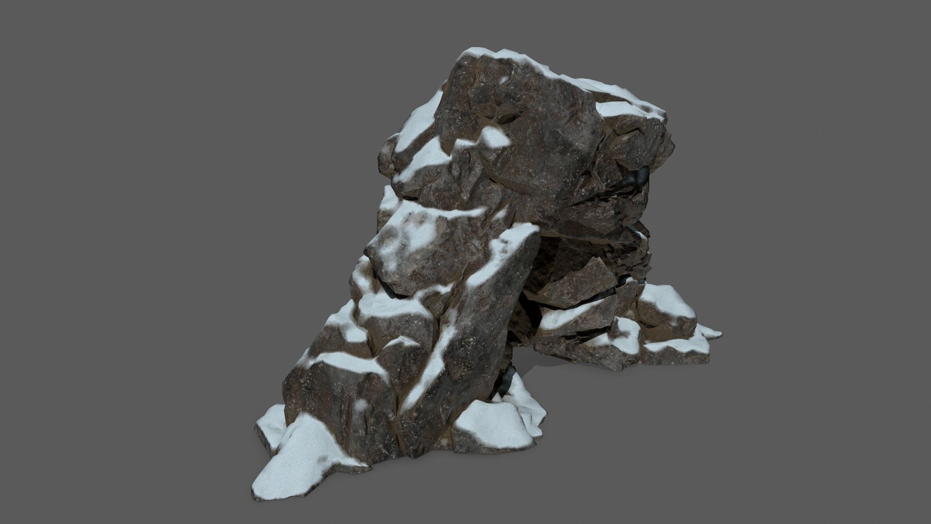 snow rocks   Low-poly 3D model_14