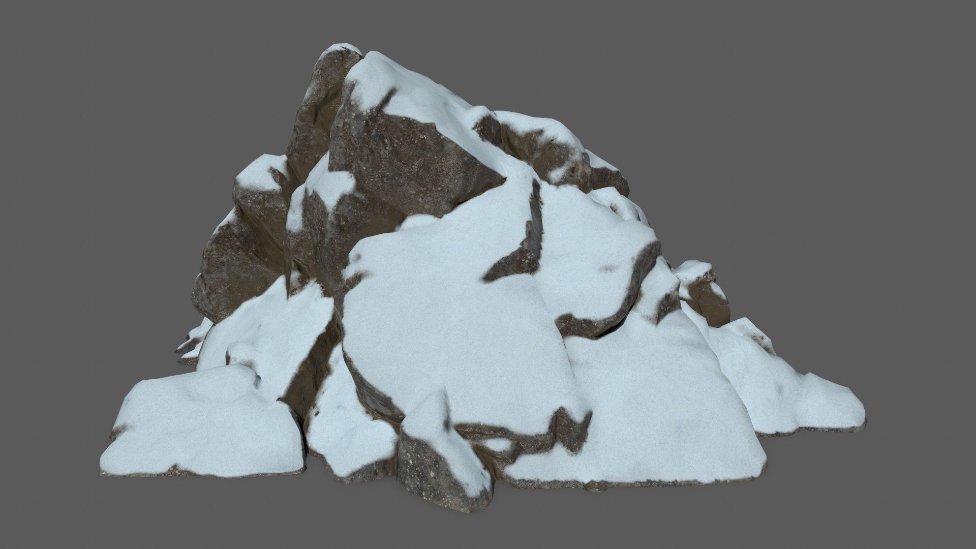 snow rocks   Low-poly 3D model_41