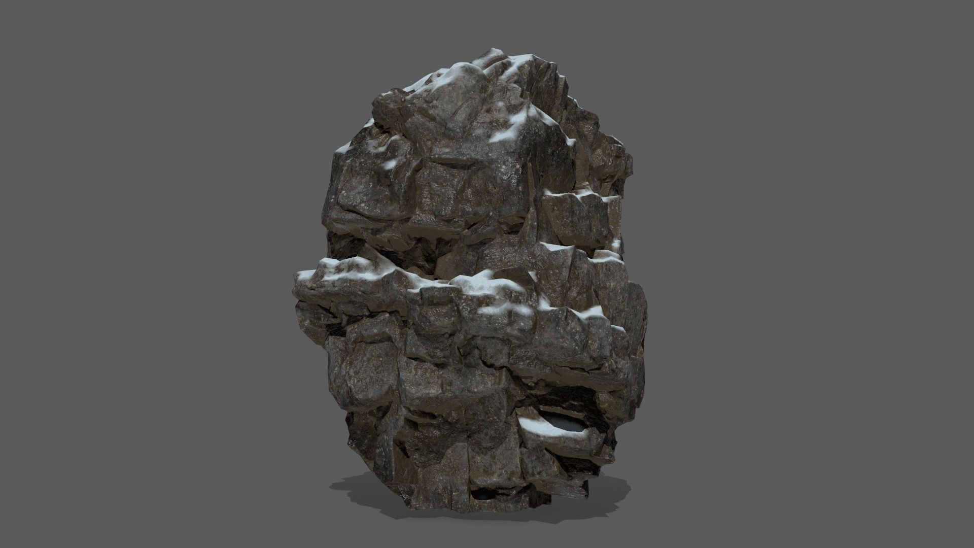 snow rocks   Low-poly 3D model_36