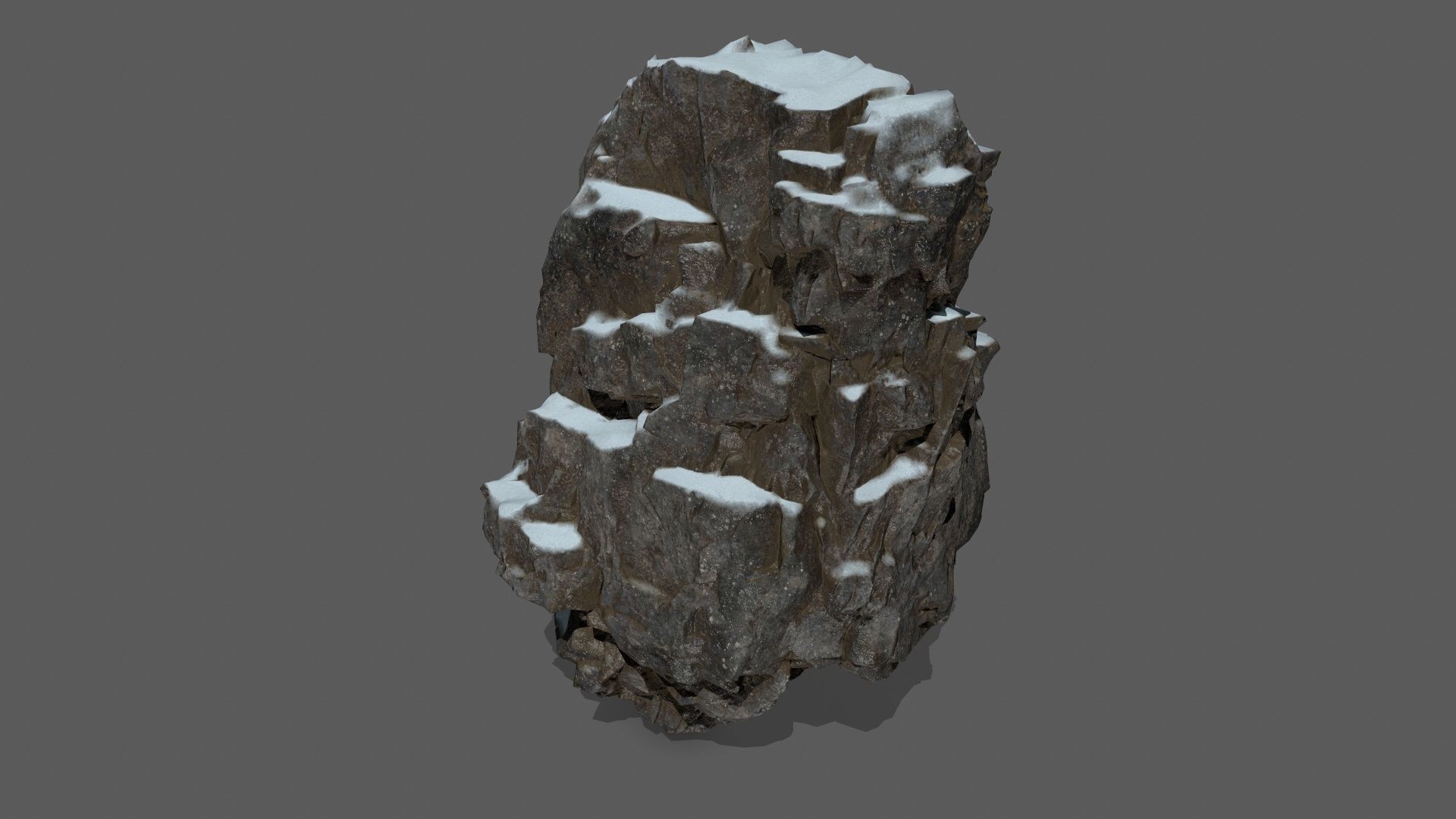 snow rocks   Low-poly 3D model_28