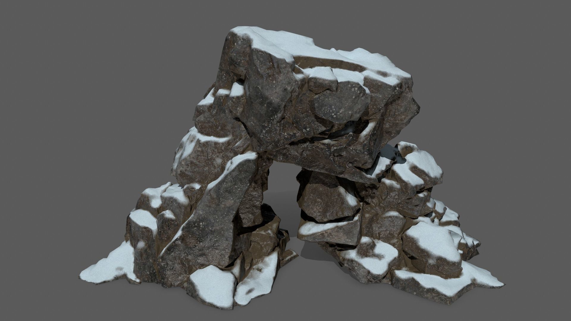 snow rocks   Low-poly 3D model_45