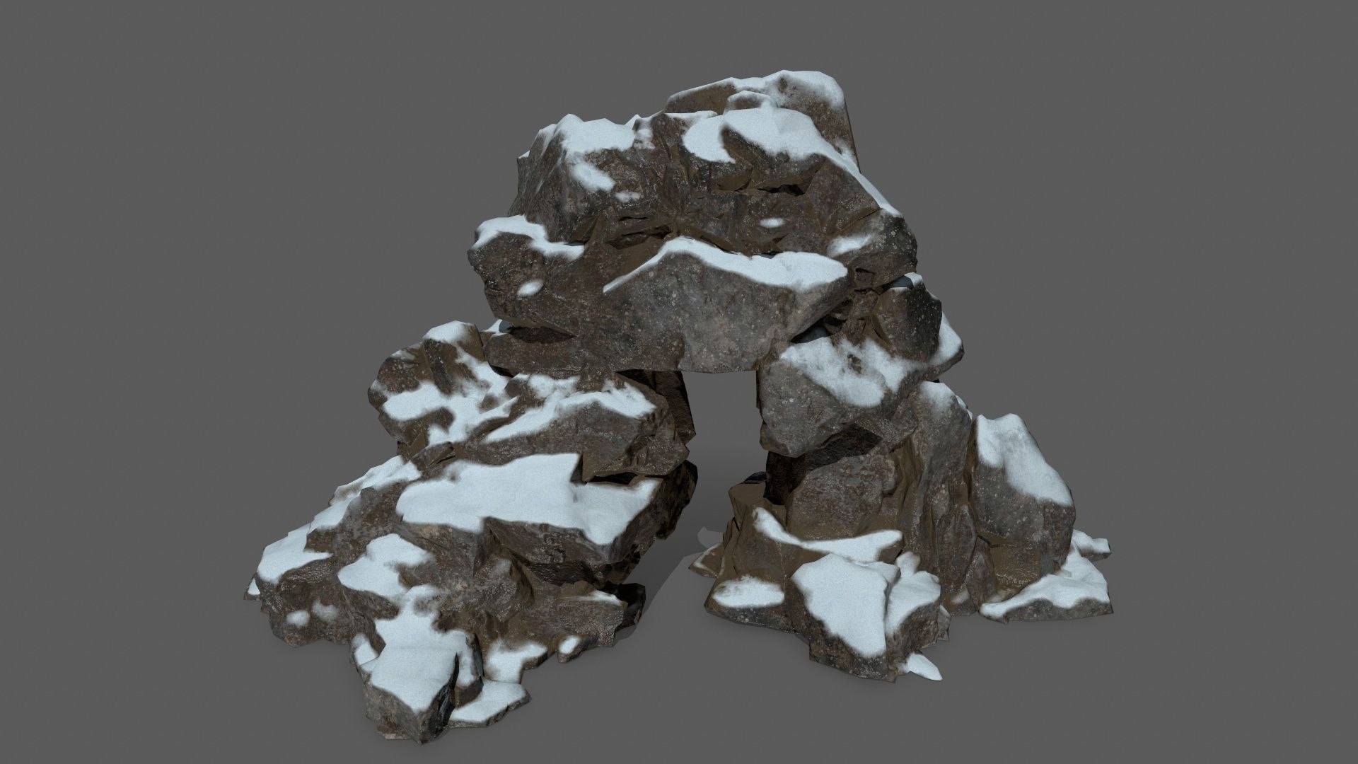 snow rocks   Low-poly 3D model_21