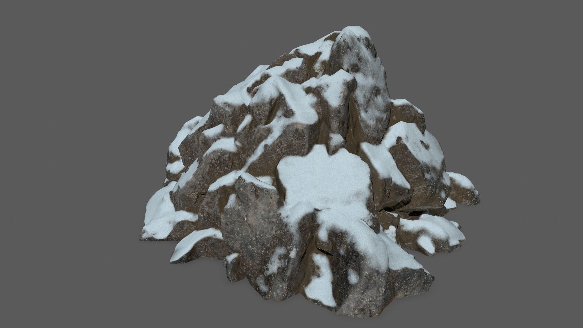 snow rocks   Low-poly 3D model_47