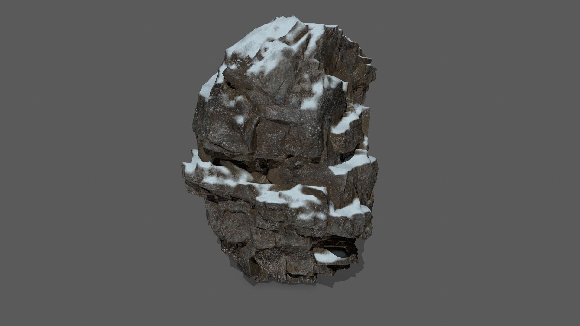 snow rocks   Low-poly 3D model_33