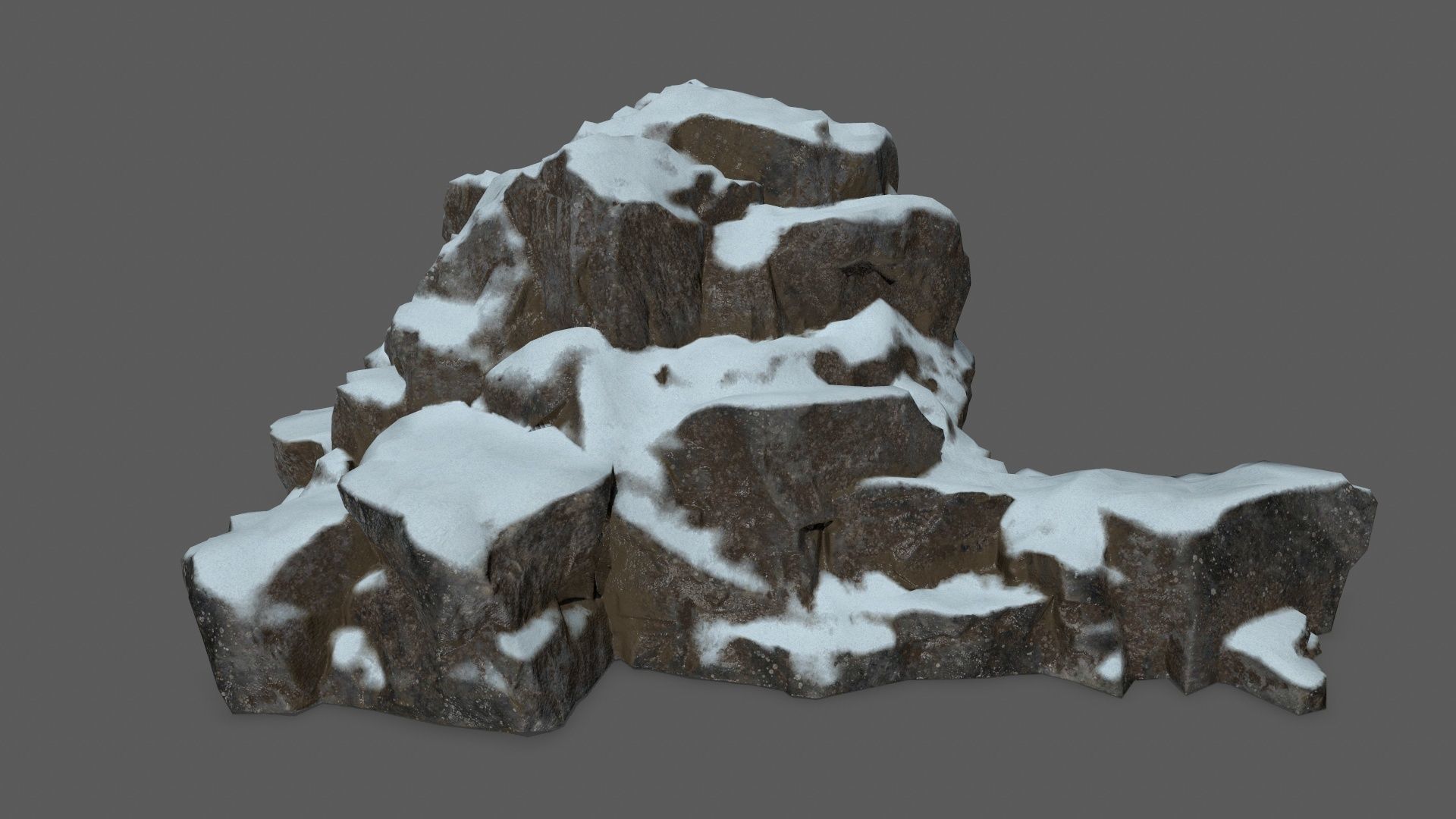 snow rocks   Low-poly 3D model_38