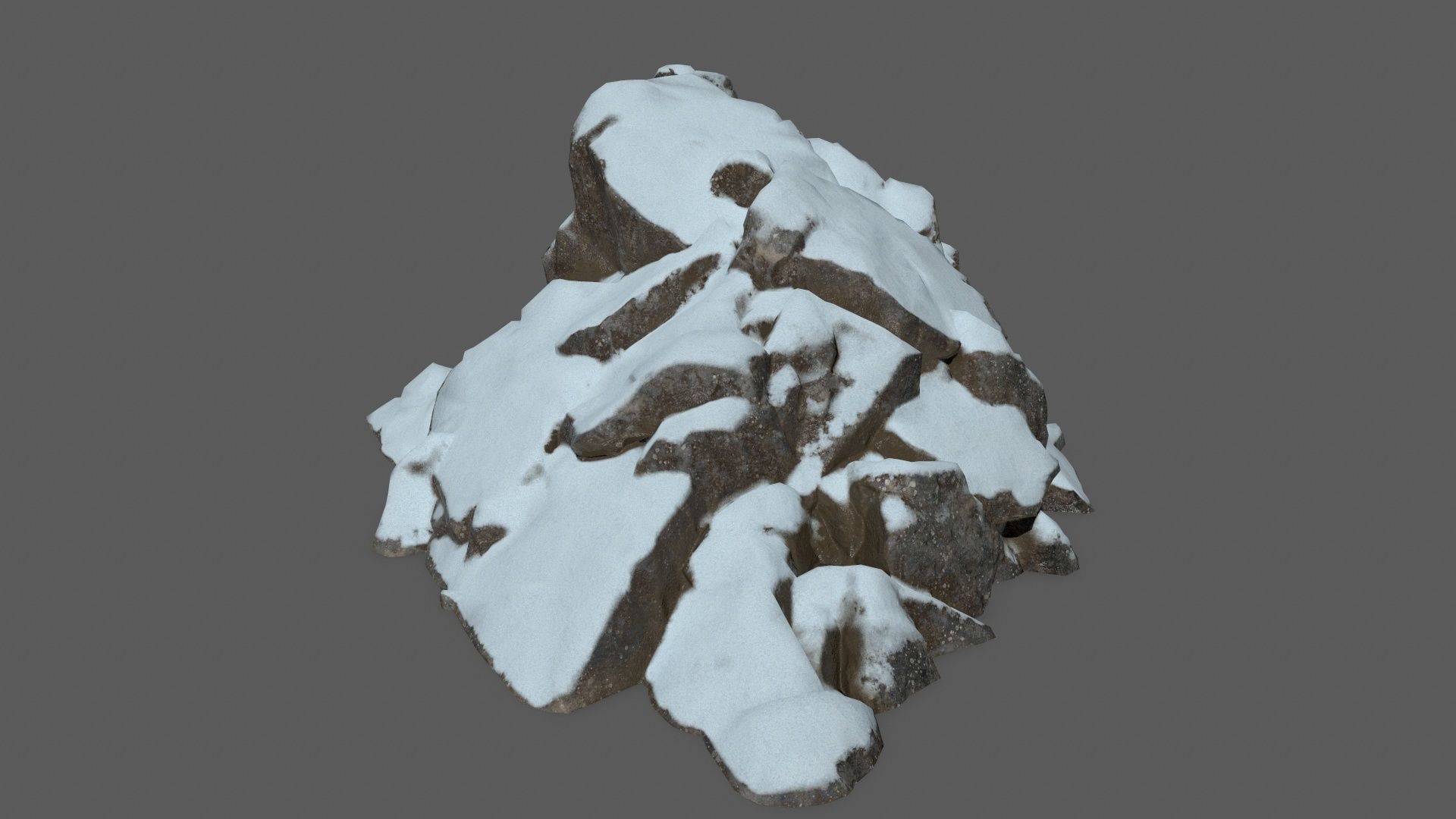 snow rocks   Low-poly 3D model_16