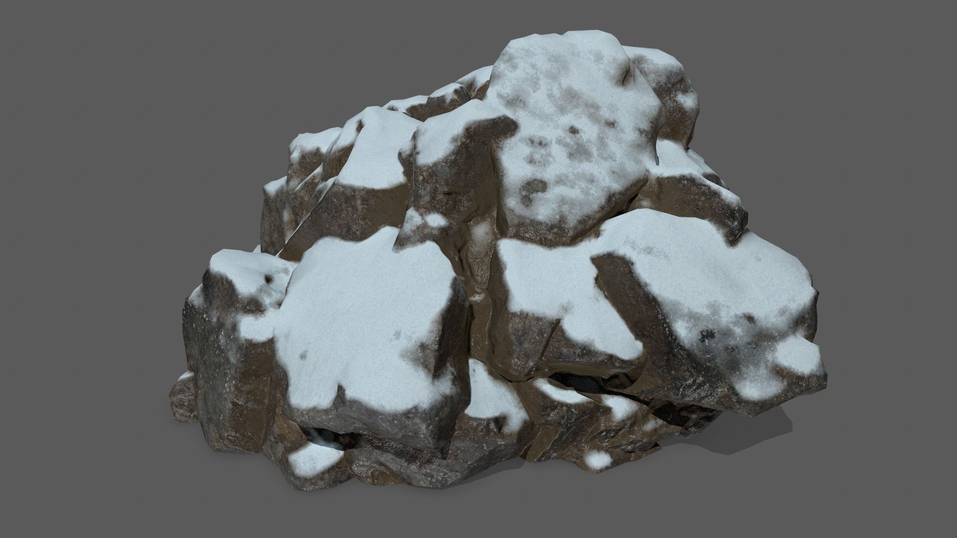 snow rocks   Low-poly 3D model_43