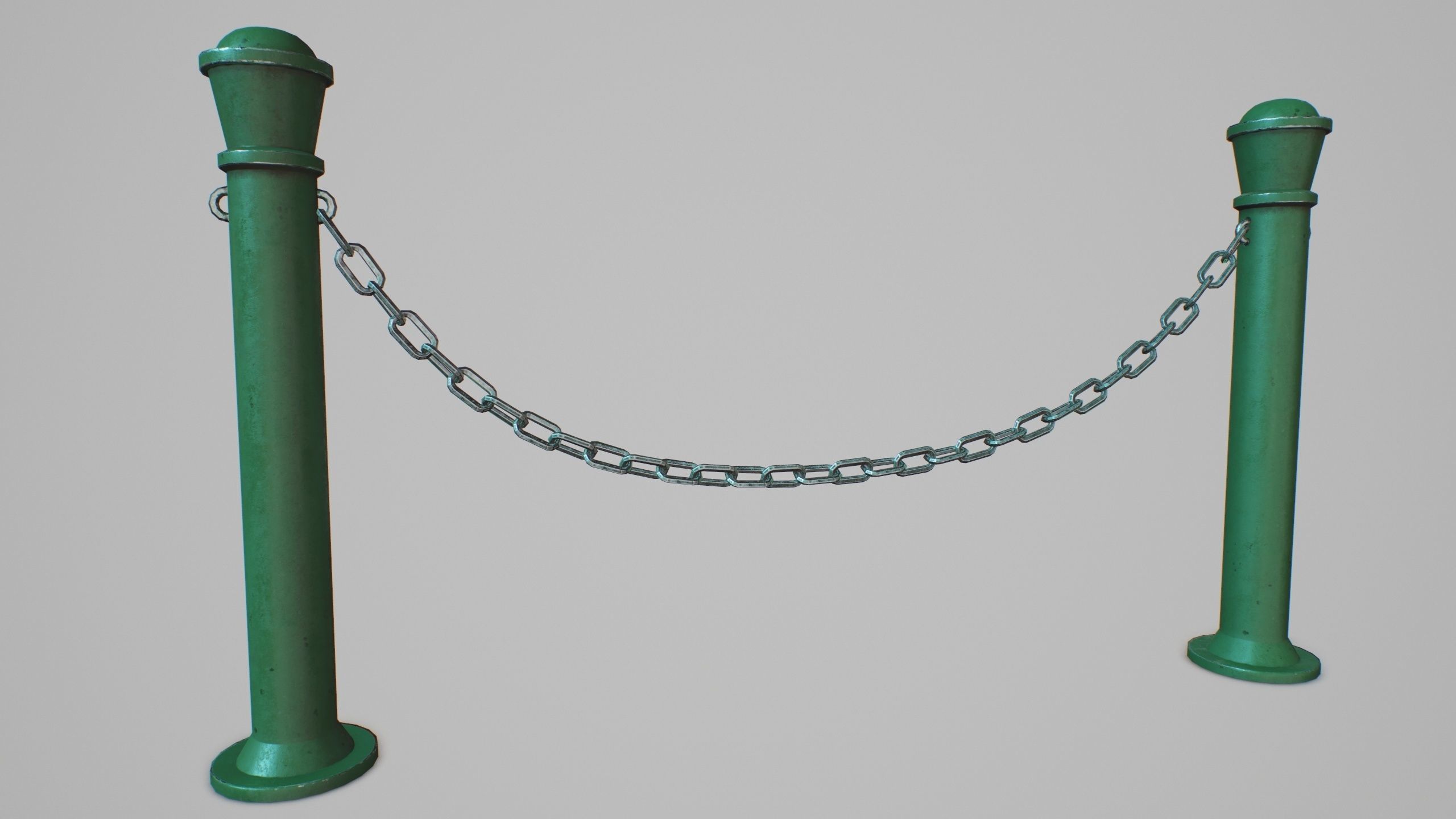 METAL BARRIER 3D - Game Ready-VR Low-poly 3D model_2