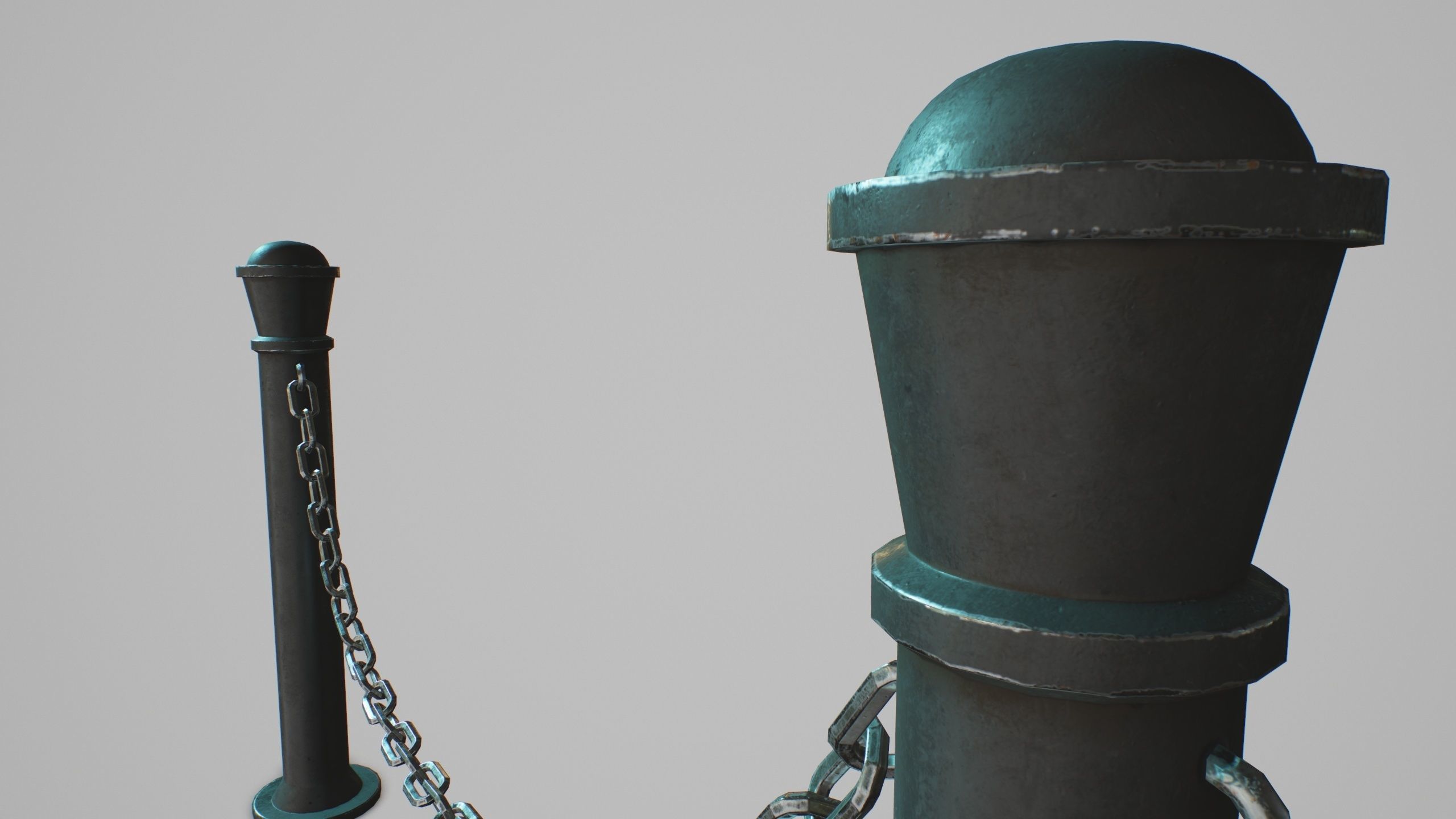 METAL BARRIER 3D - Game Ready-VR Low-poly 3D model_1