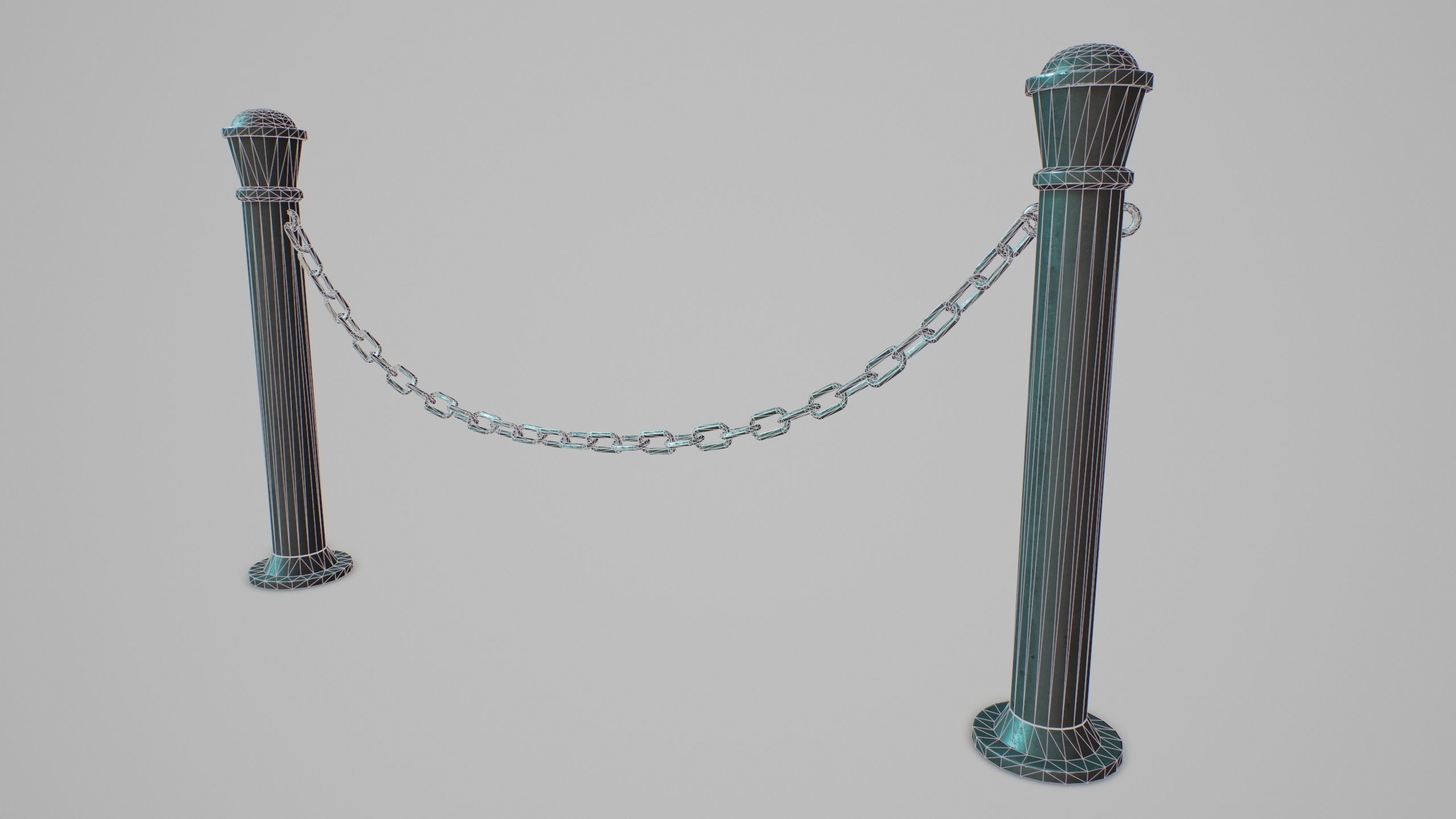 METAL BARRIER 3D - Game Ready-VR Low-poly 3D model_9