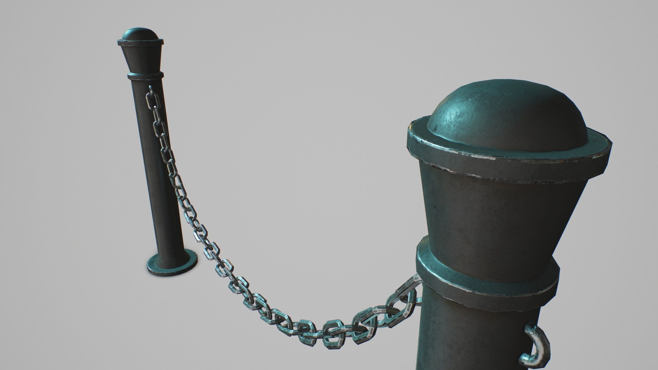 METAL BARRIER 3D - Game Ready-VR Low-poly 3D model_11