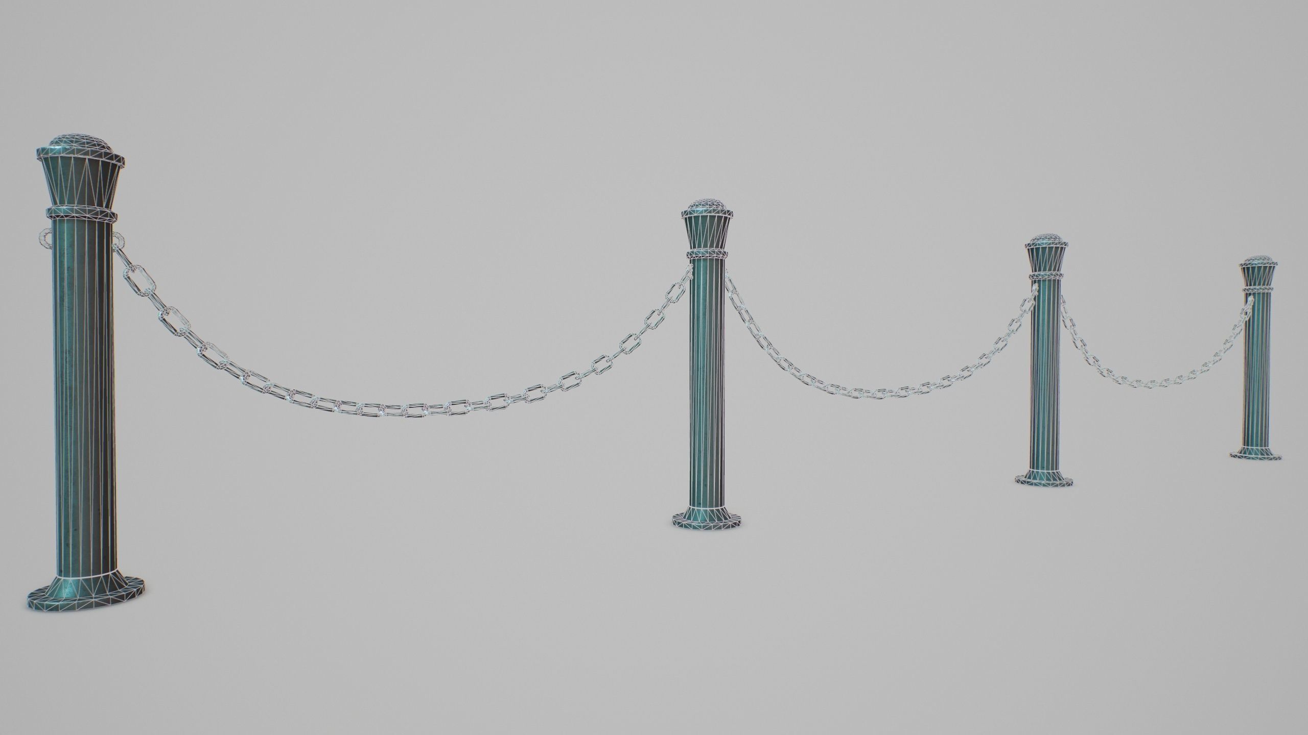 METAL BARRIER 3D - Game Ready-VR Low-poly 3D model_18