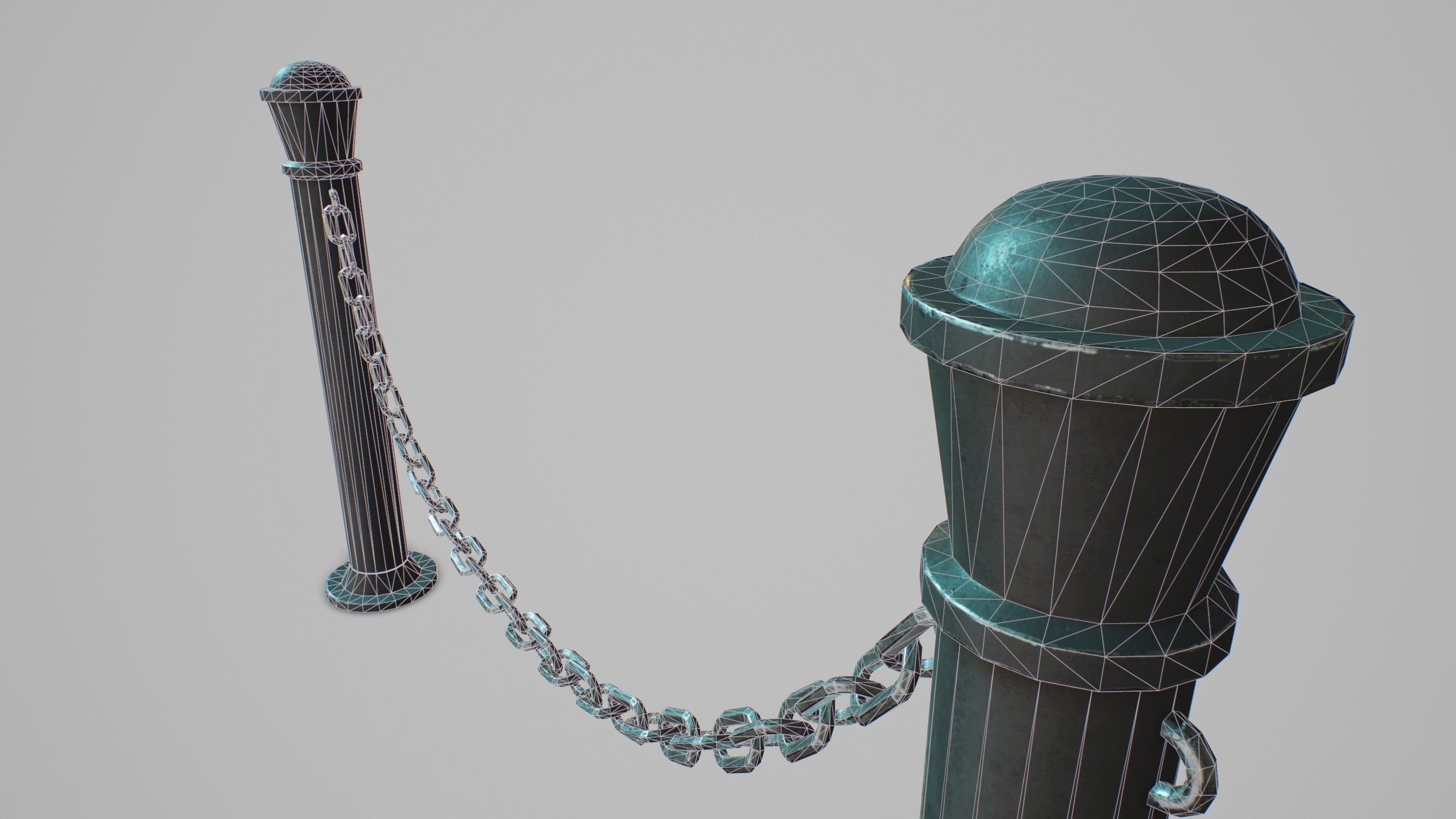 METAL BARRIER 3D - Game Ready-VR Low-poly 3D model_10