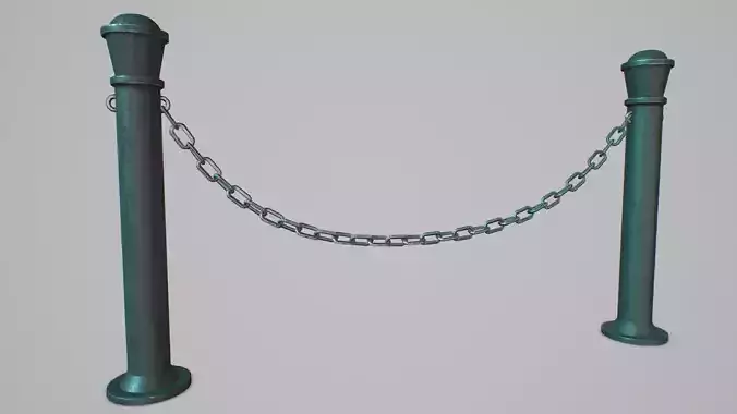 METAL BARRIER 3D - Game Ready-VR Low-poly 3D model