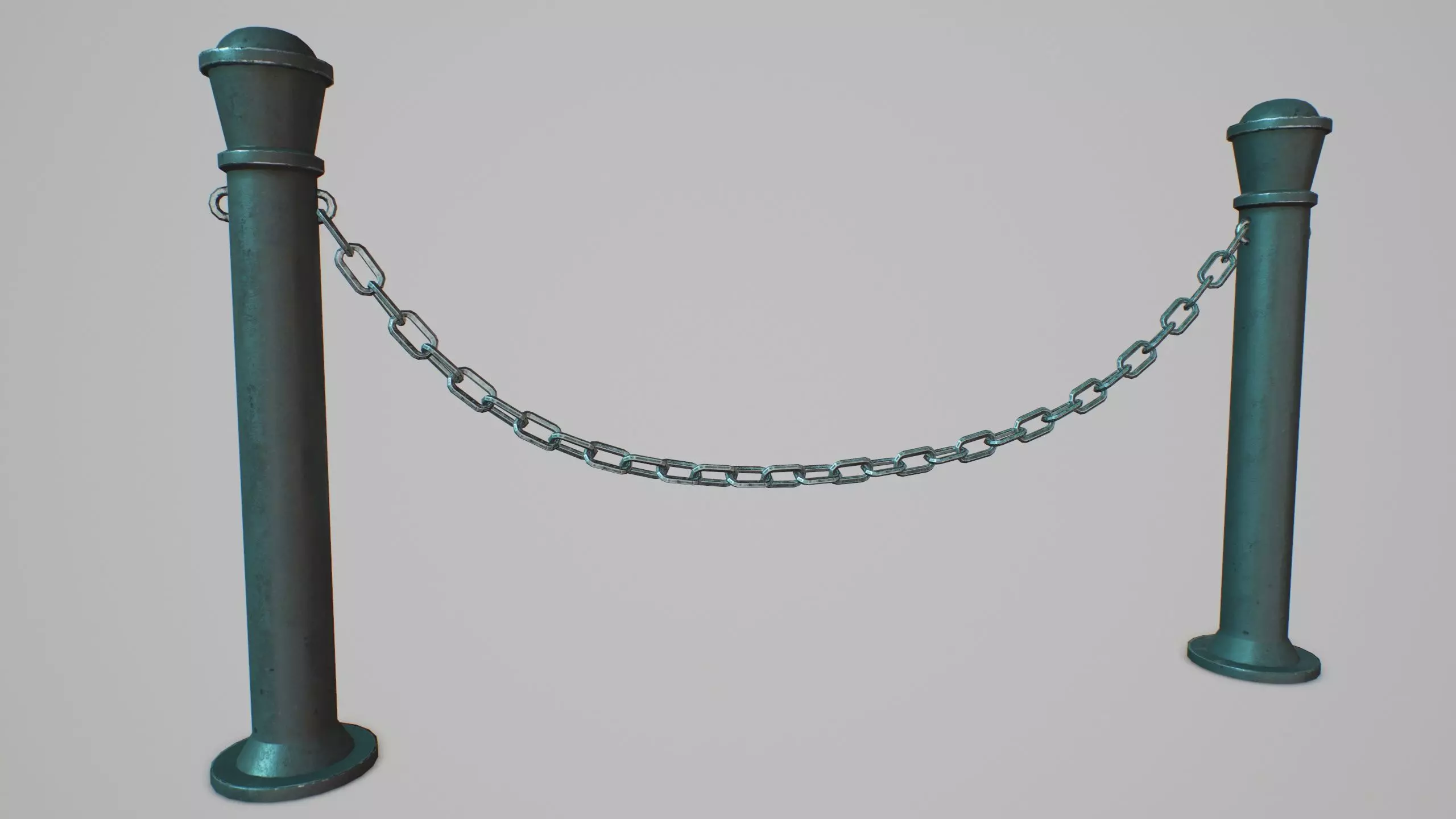 METAL BARRIER 3D - Game Ready-VR Low-poly 3D model_0