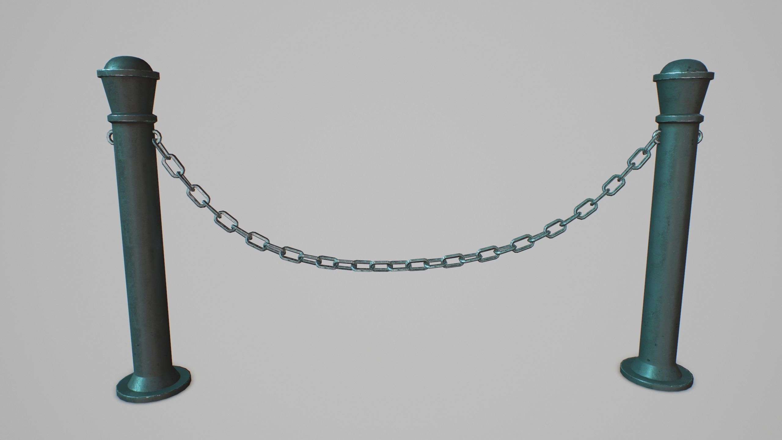 METAL BARRIER 3D - Game Ready-VR Low-poly 3D model_16