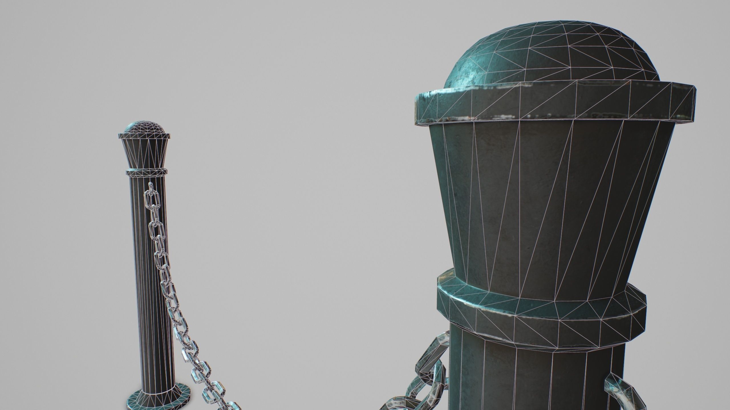 METAL BARRIER 3D - Game Ready-VR Low-poly 3D model_17