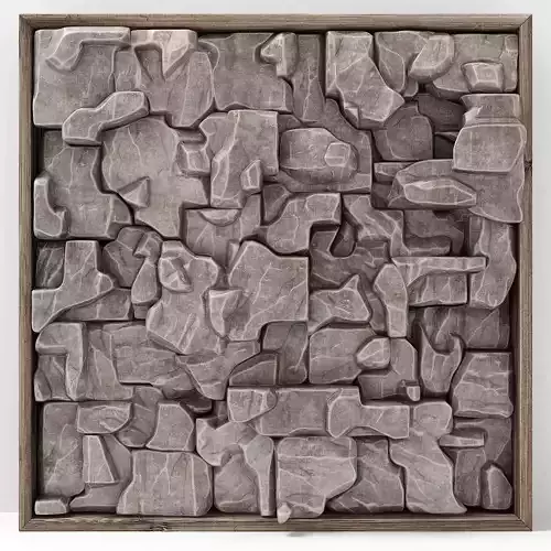 Stone splinter rock panel frame n1