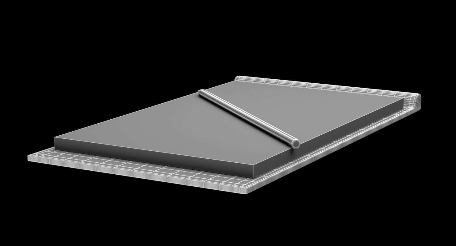 Pen and paper 3D model_3