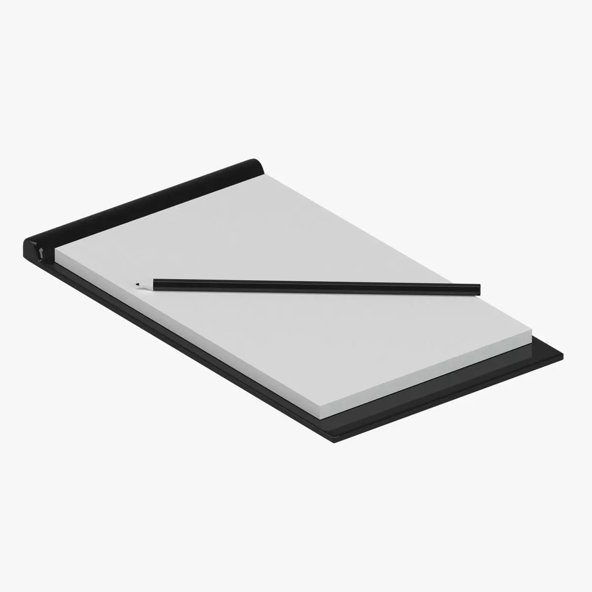 Pen and paper 3D model_0