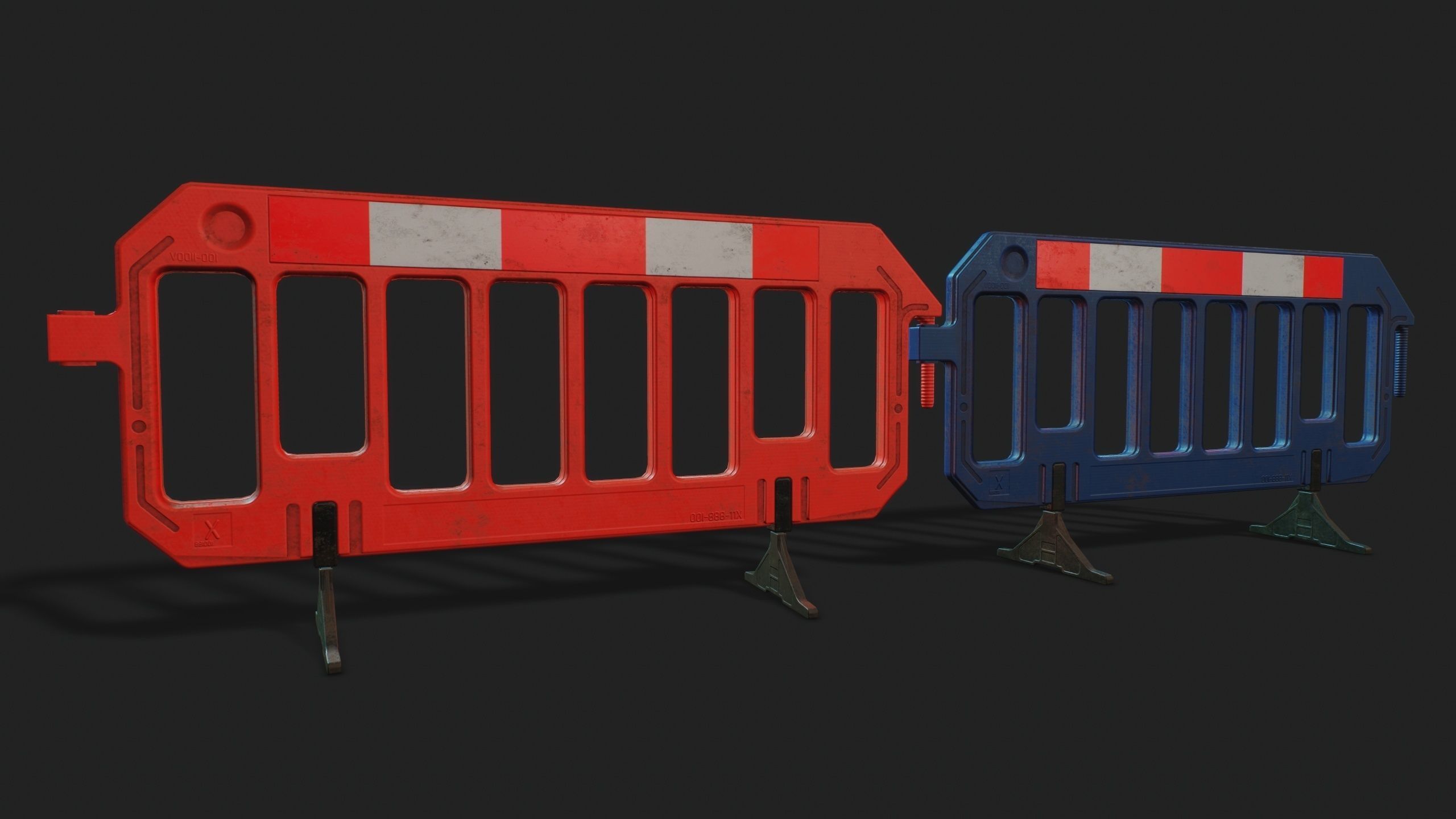 STREET BARRIERS PACK 3D Model Collection_18