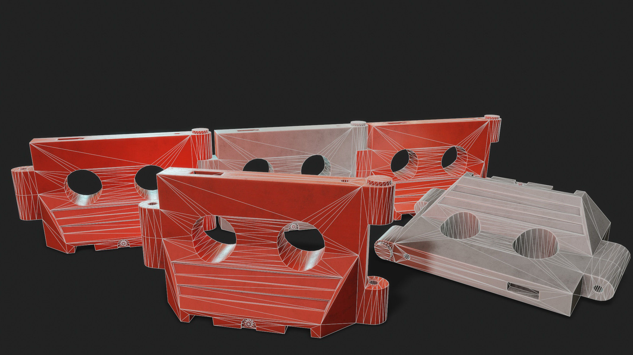 STREET BARRIERS PACK 3D Model Collection_10